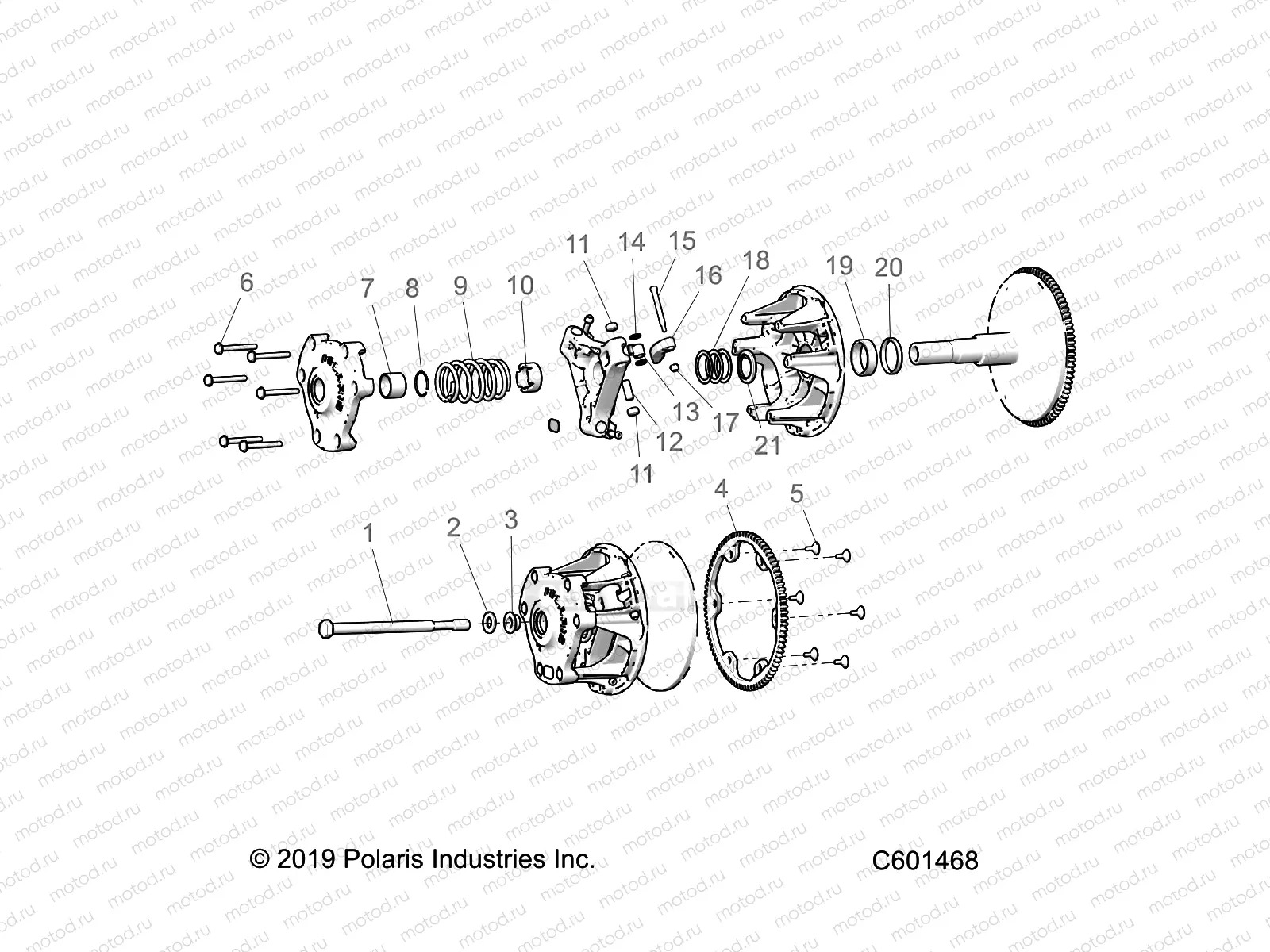 DRIVE TRAIN | DRIVE TRAIN, CLUTCH, PRIMARY - S22FJE8PS/PE/FJP8PS/PE ALL OPTIONS (C601468)