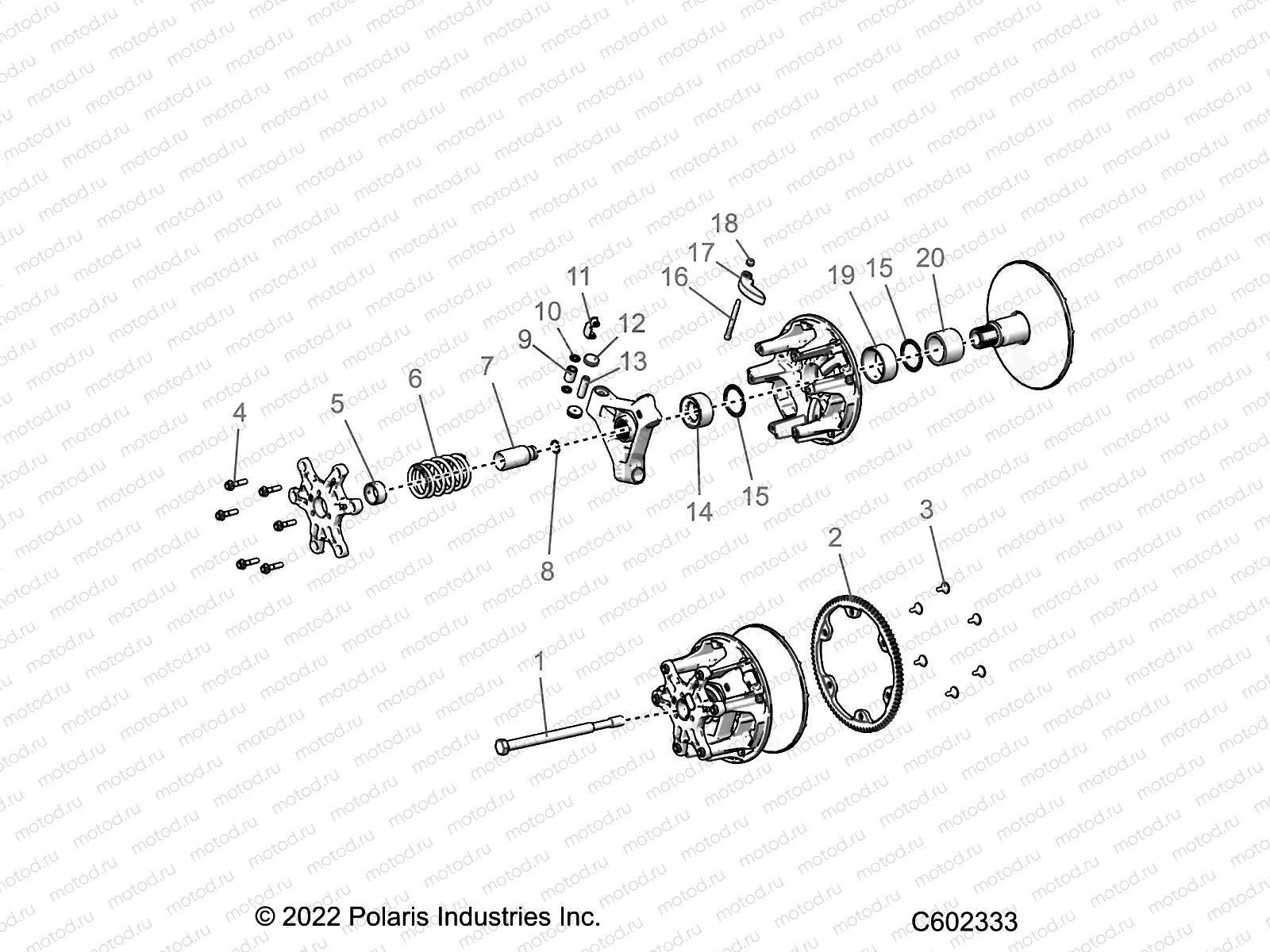 DRIVE TRAIN | DRIVE TRAIN, CLUTCH, PRIMARY -  S23TKV8MS (C602333)