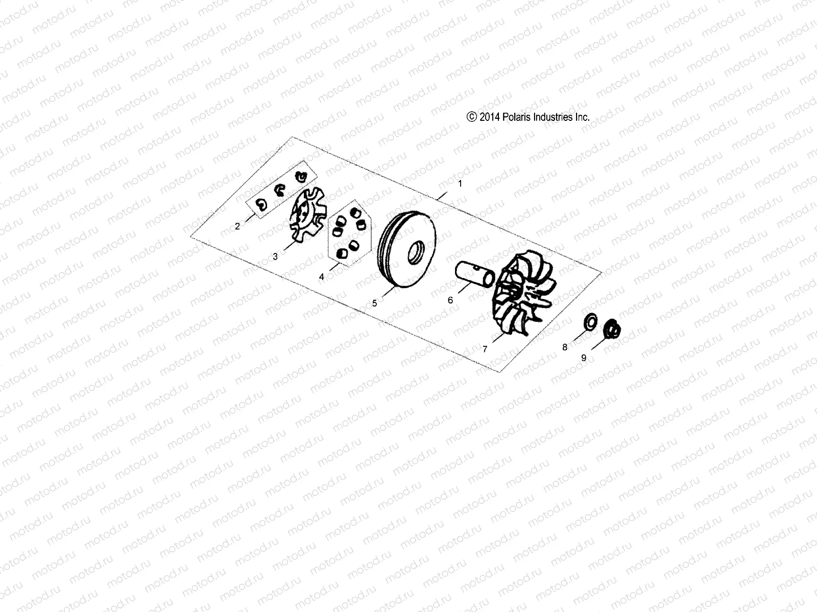 DRIVE TRAIN | DRIVE TRAIN, CLUTCH, PRIMARY - Z19YAV17B2/B4/N2/N4 (49RGRCLUTCHDRV09RZR170)