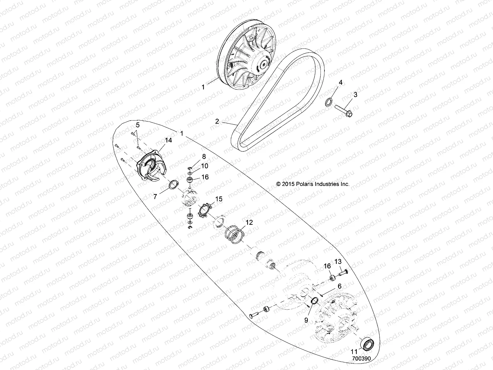 DRIVE TRAIN | DRIVE TRAIN, CLUTCH, SECONDARY, EBS - R16RT_87 ALL OPTIONS  (700390)