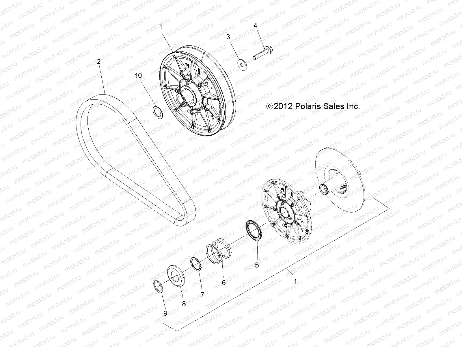 DRIVE TRAIN | DRIVE TRAIN, CLUTCH, SECONDARY - R13UH88/UH9E ALL OPTIONS (49RGRCLUTCHDVN13900XP)