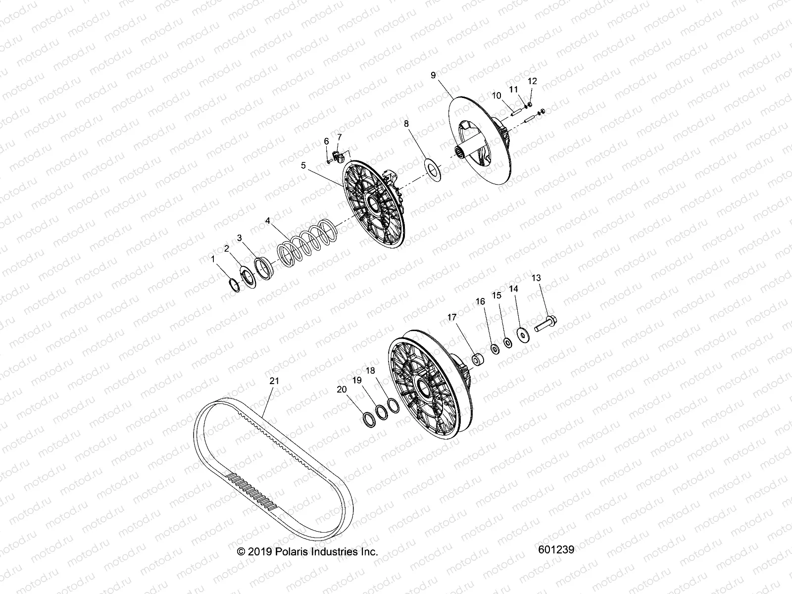 DRIVE TRAIN | DRIVE TRAIN, CLUTCH, SECONDARY - S20CBA5BSL/BEL (601239)
