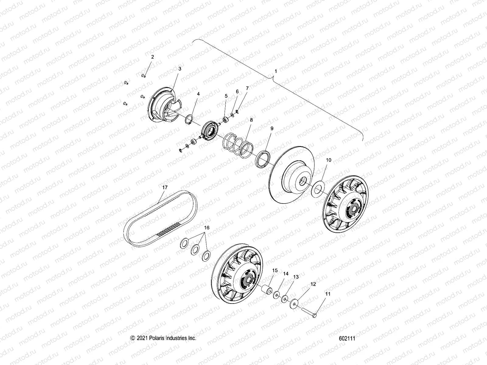 DRIVE TRAIN | DRIVE TRAIN, CLUTCH, SECONDARY - S22TFG8MS/8ME ALL OPTIONS (602111)