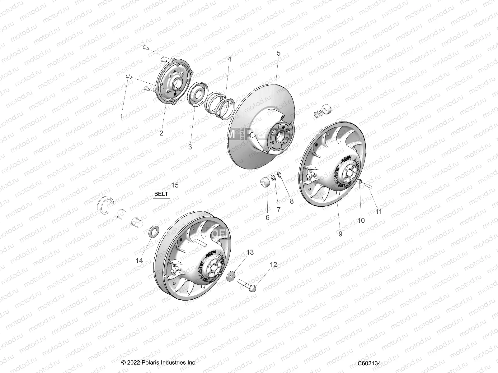 DRIVE TRAIN | DRIVE TRAIN, CLUTCH, SECONDARY - S23TLT9FEL (600698)