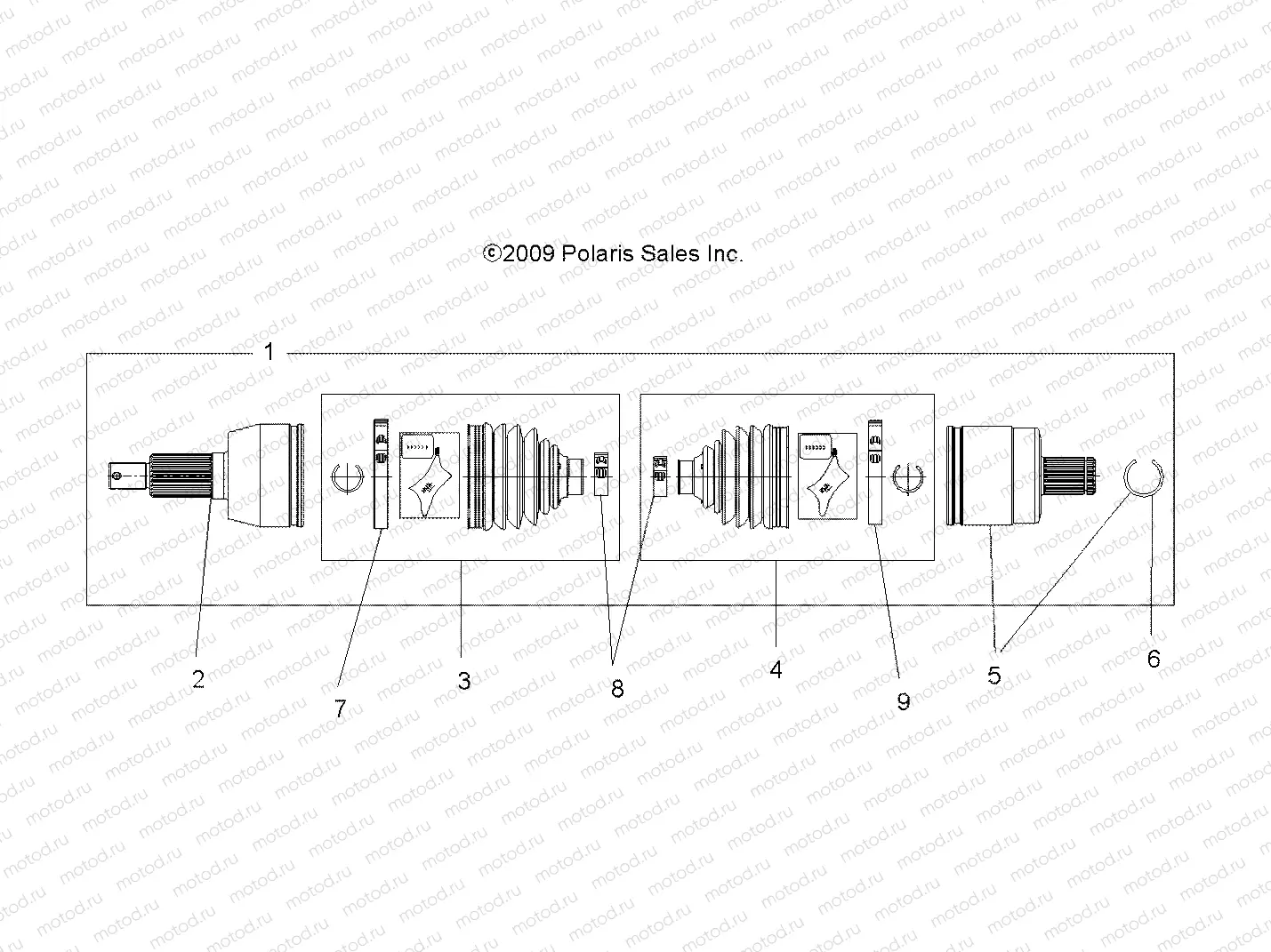 DRIVE TRAIN | DRIVE TRAIN, DRIVE SHAFT, FRONT - A09ZX85/8X ALL OPTIONS (49ATVSHAFTDRIVE1332383)