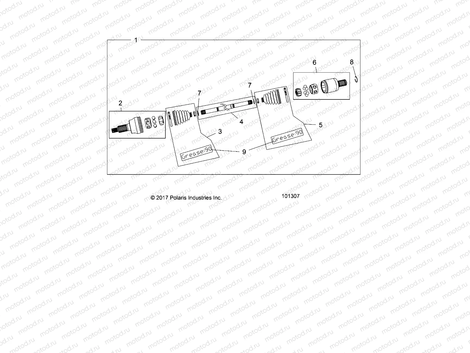 DRIVE TRAIN | DRIVE TRAIN, DRIVE SHAFT, FRONT - A18SVS95FR (101307)