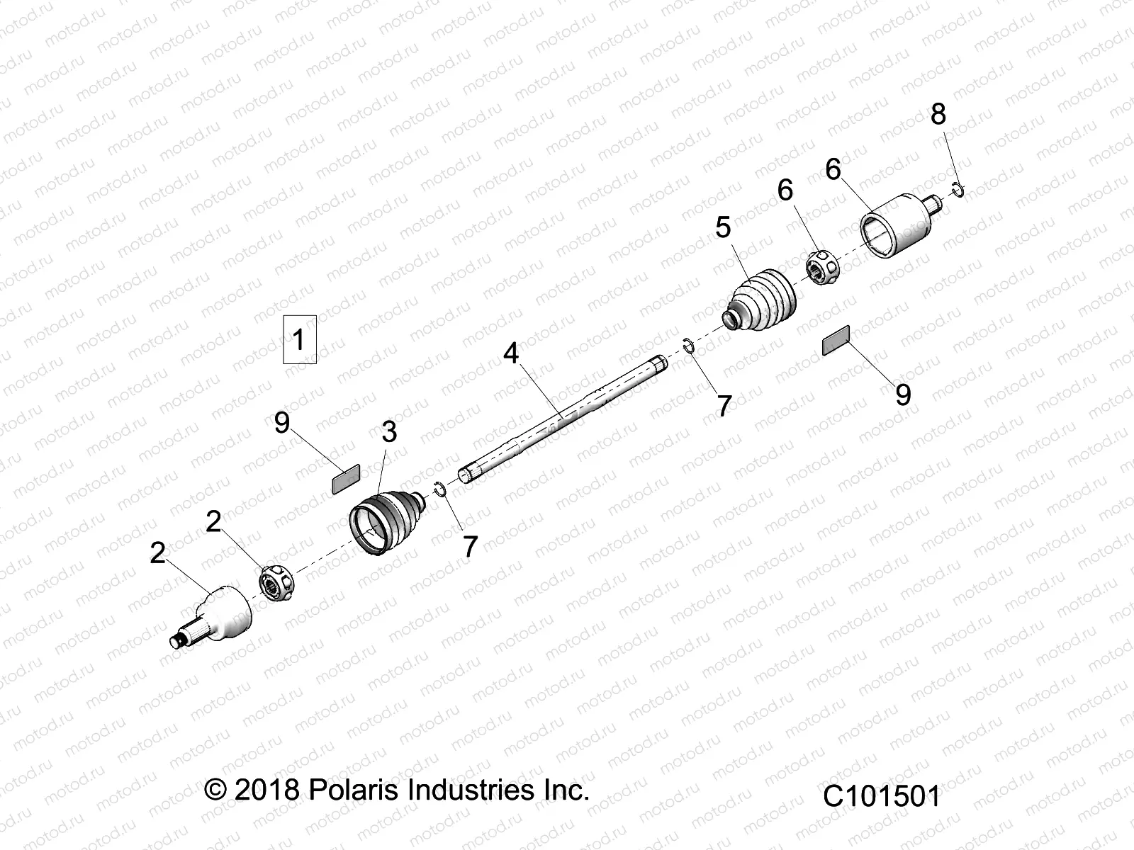 DRIVE TRAIN | DRIVE TRAIN, DRIVE SHAFT, FRONT - A20SGE95AK (C101501)