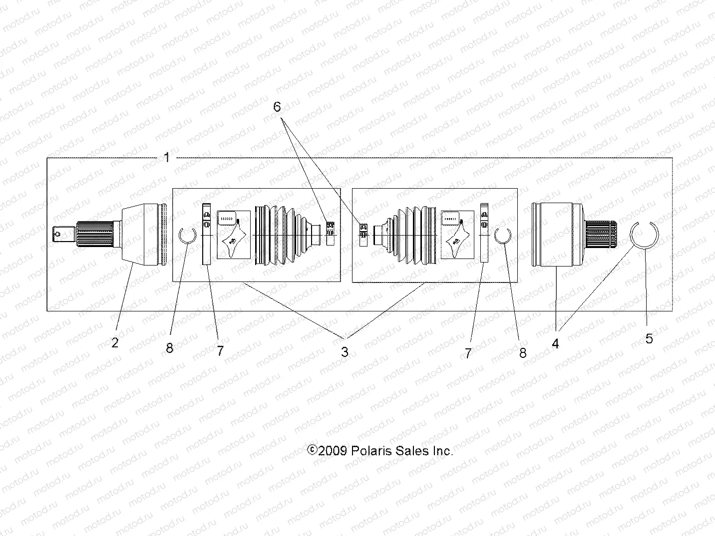 DRIVE TRAIN | DRIVE TRAIN, DRIVE SHAFT, REAR - A09ZN55FX (49ATVSHAFTDRIVERR1332584)