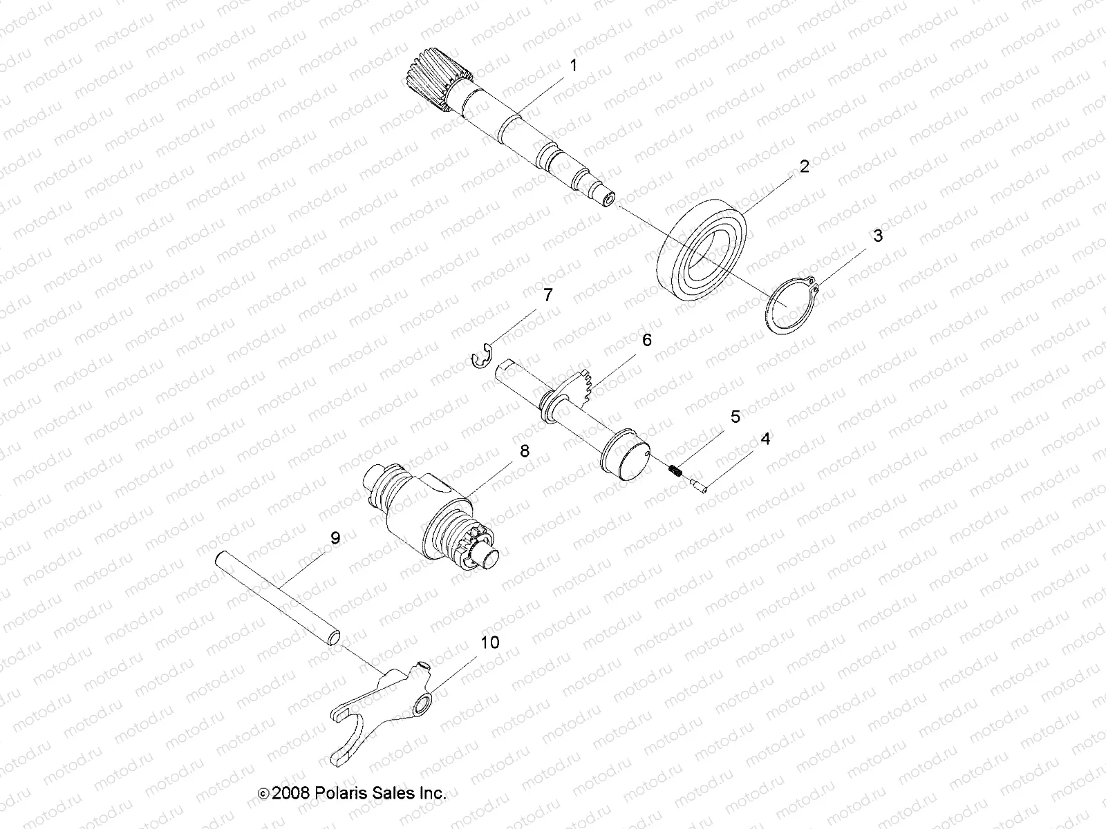 DRIVE TRAIN | DRIVE TRAIN, DRUM SHIFT - Z20YAV17B2/B4/N2/N4/A2/A4 (49RGRSHIFT09RZR170)