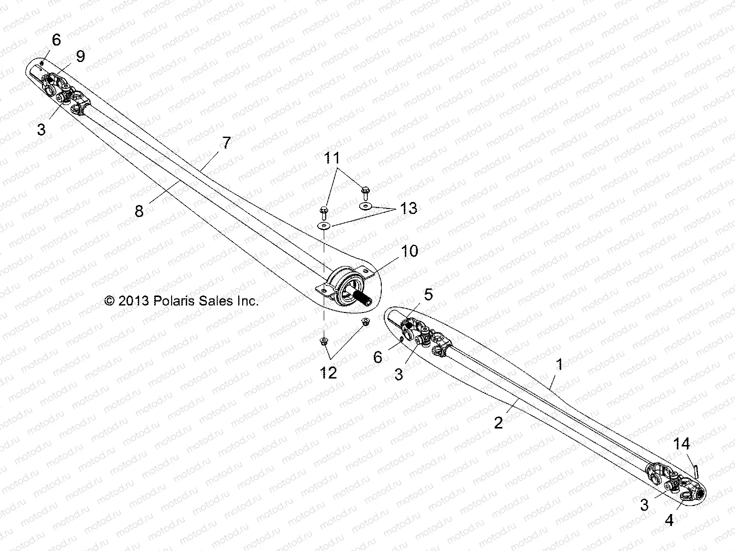 DRIVE TRAIN | DRIVE TRAIN, FRONT AND REAR PROP SHAFT - R16RVAD1A1 (49RGRSHAFTPROP14CREW)