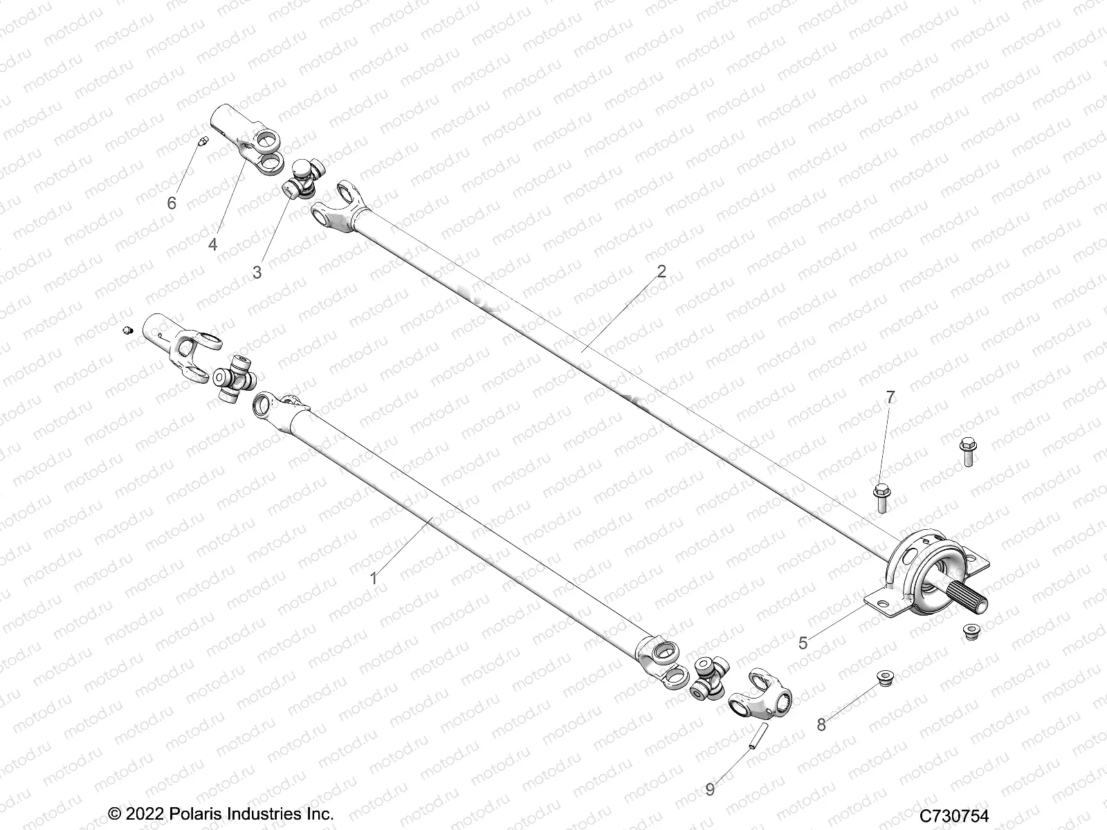 DRIVE TRAIN | DRIVE TRAIN, FRONT AND REAR PROP SHAFT - R23CDA57A1 (C730754)