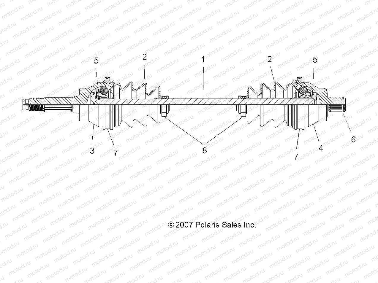 DRIVE TRAIN | DRIVE TRAIN, FRONT DRIVE SHAFT - A09LH46AQ/AX/AZ (49ATVSHAFTDRIVE08SP300)