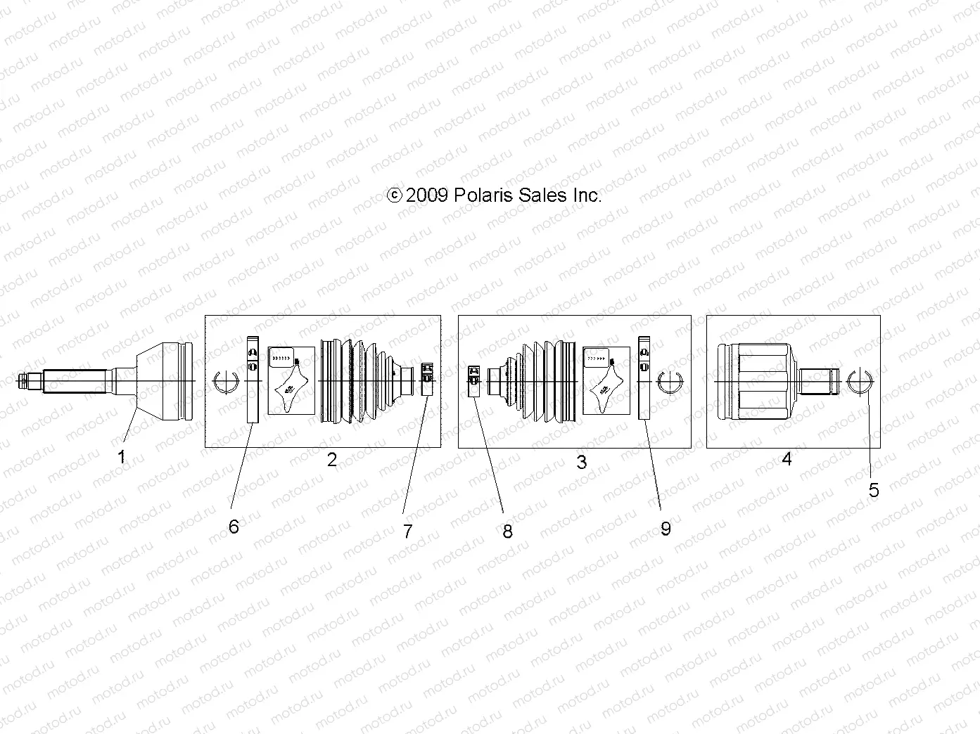 DRIVE TRAIN | DRIVE TRAIN, FRONT DRIVE SHAFT - A09MN76AX/AZ (49ATVSHAFTDRIVE08SP)