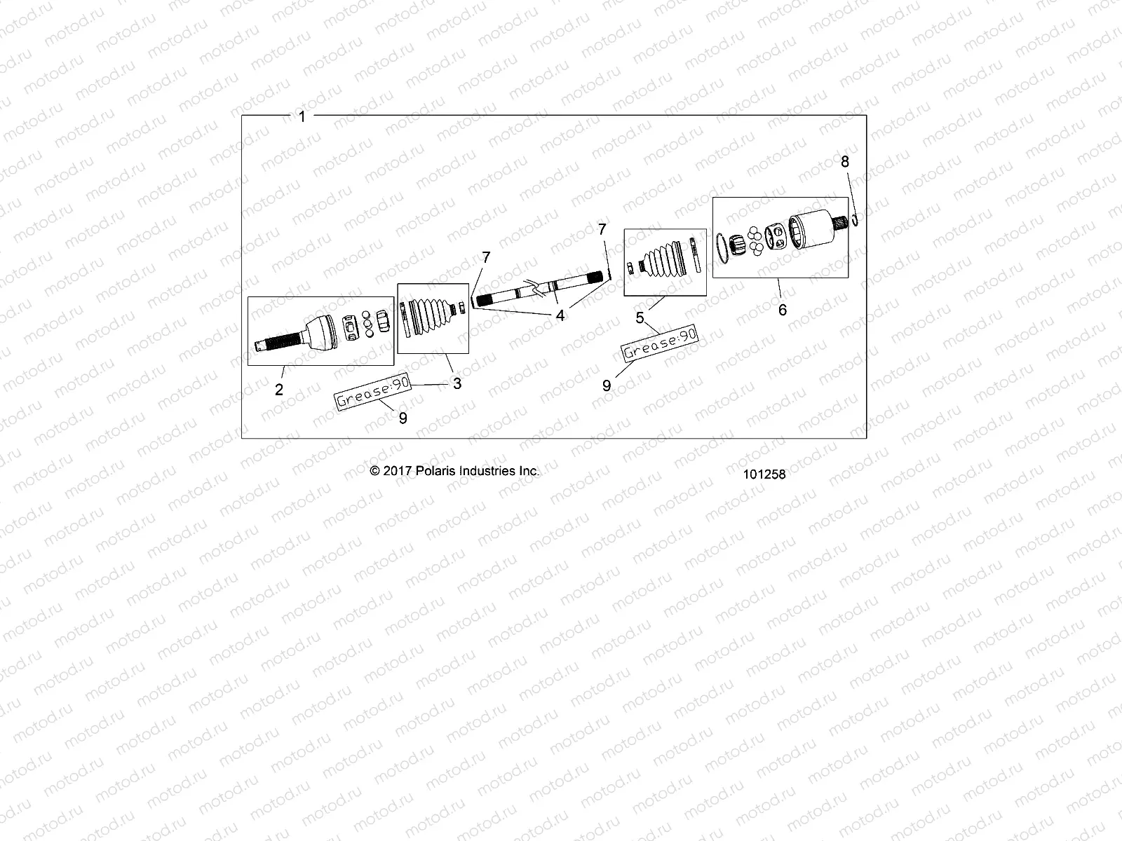 DRIVE TRAIN | DRIVE TRAIN, FRONT DRIVE SHAFT - A19SHS57PS (101258)