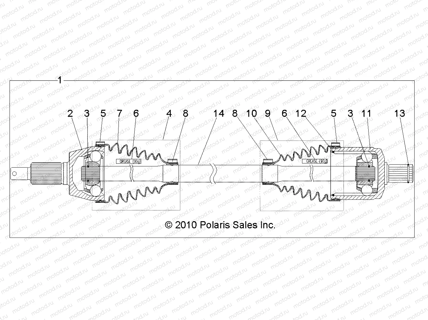 DRIVE TRAIN | DRIVE TRAIN, FRONT DRIVE SHAFT - R11TH90DG (49RGRSHAFTDRV11DCREW)