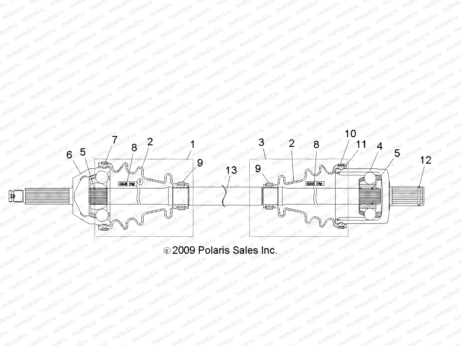 DRIVE TRAIN | DRIVE TRAIN, FRONT DRIVE SHAFT - R12RH45AG/AH/AR (49RGRSHAFTDRV104004X4)
