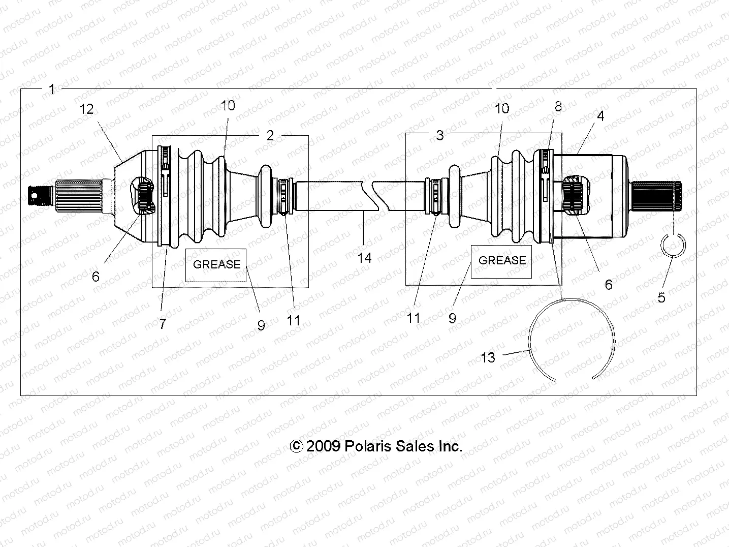 DRIVE TRAIN | DRIVE TRAIN, FRONT DRIVE SHAFT - R14RC08GC/GJ/FJ (49LEVSHAFTDRV10SDW)