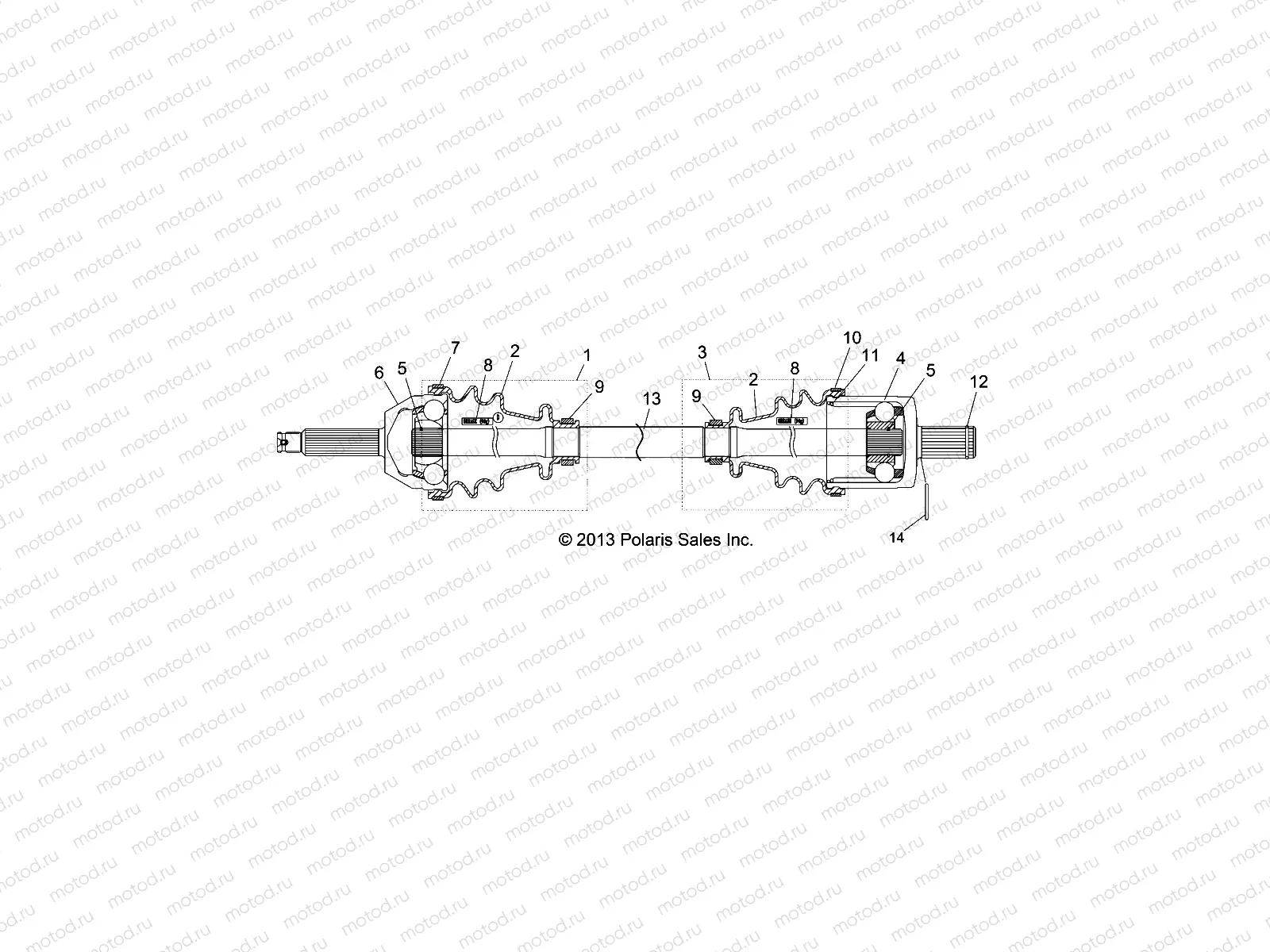 DRIVE TRAIN | DRIVE TRAIN, FRONT DRIVE SHAFT - R14RH57FX (49RGRSHAFTDRV14570I)
