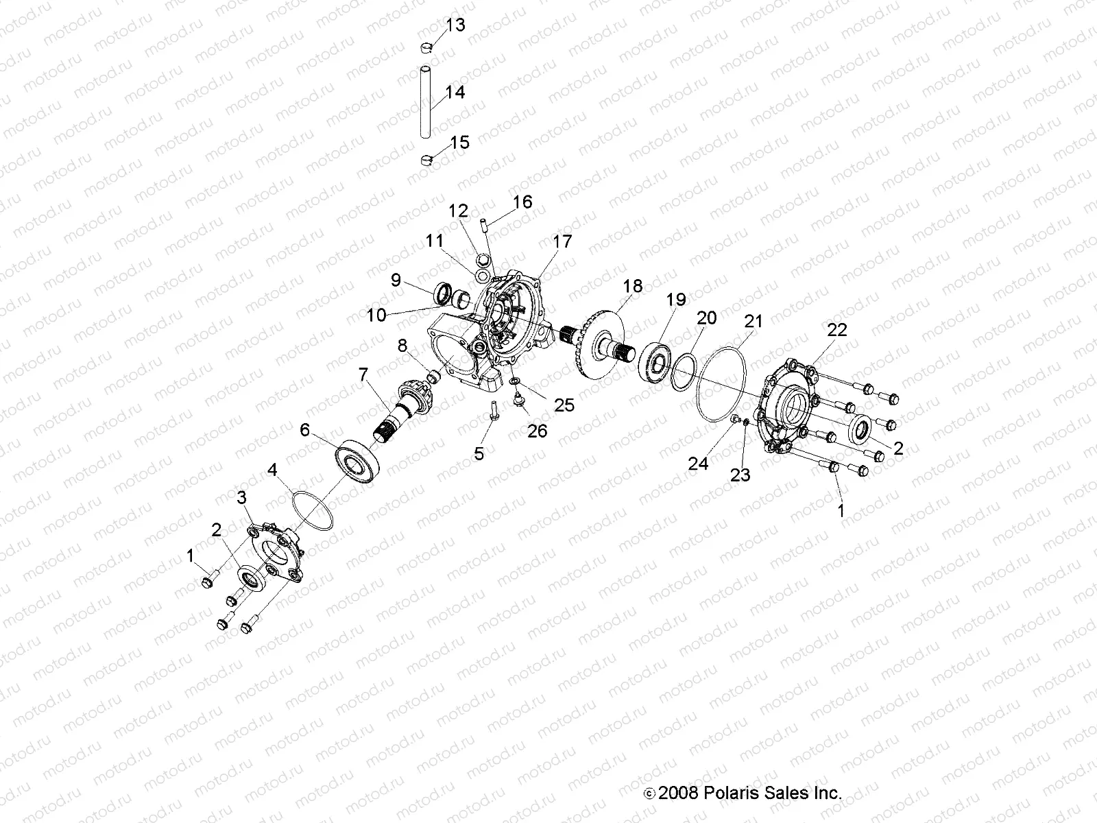 DRIVE TRAIN | DRIVE TRAIN, FRONT GEARCASE - A09BG50FA (49ATVGEARCASE09SCRAM)