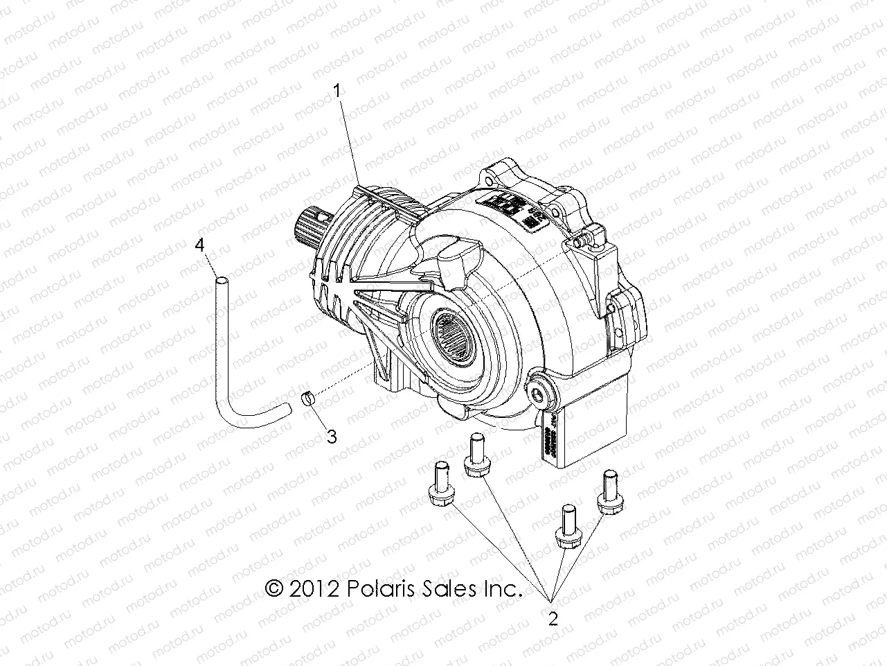 DRIVE TRAIN | DRIVE TRAIN, FRONT GEARCASE - A15DAA57AJ/AH/EAK (49ATVGEARCASEMTG14325)
