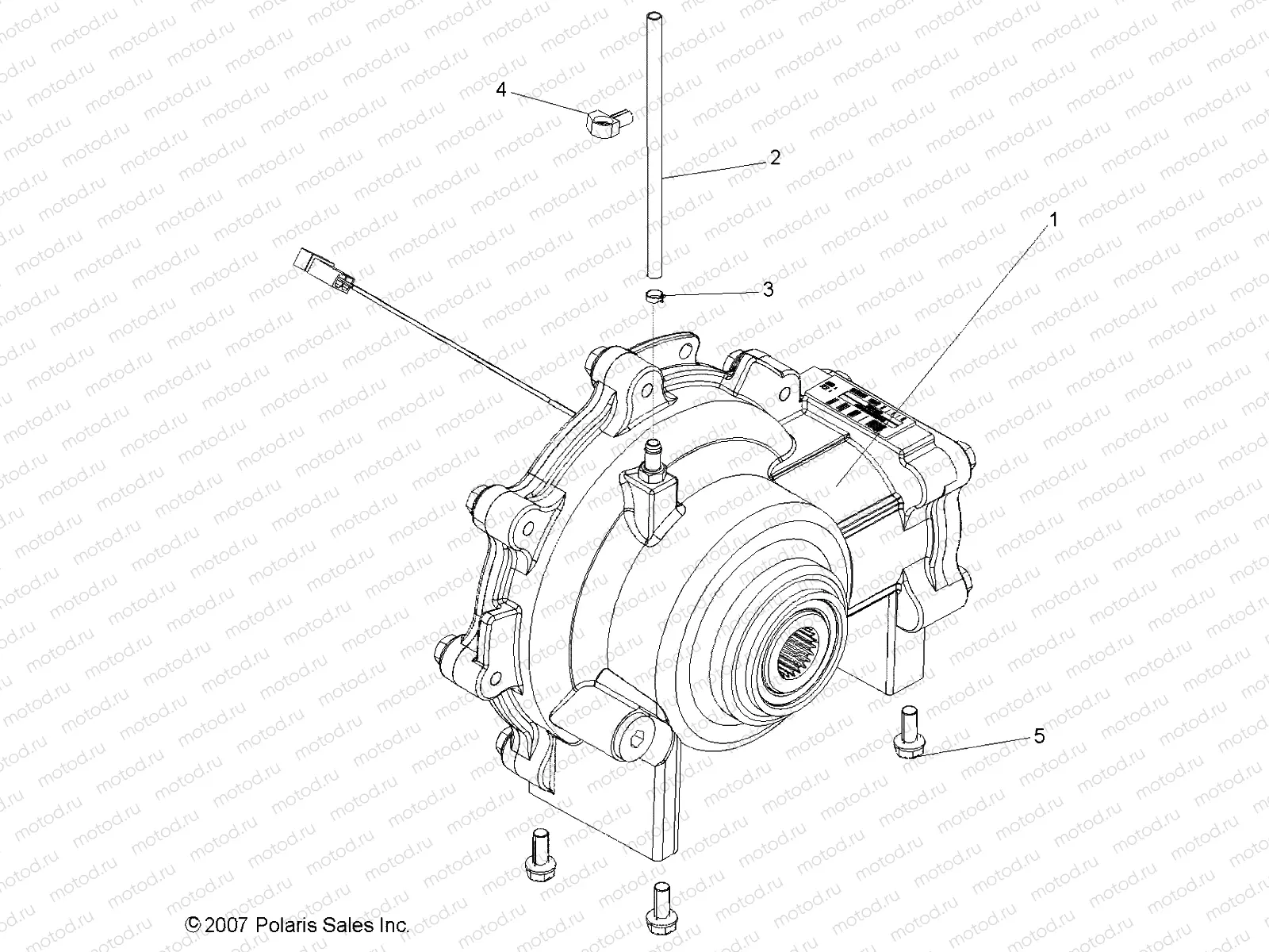 DRIVE TRAIN | DRIVE TRAIN, FRONT GEARCASE (Built 8/29/07 and After) - R08RH68 ALL OPTIONS (49RGRTRANS08CREW)