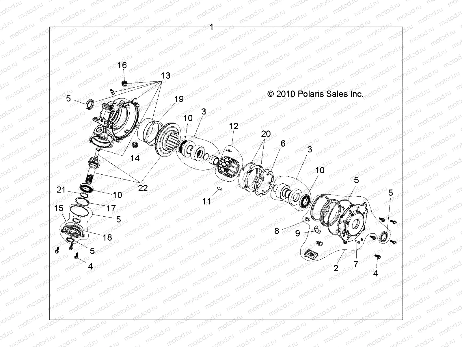 DRIVE TRAIN | DRIVE TRAIN, FRONT GEARCASE (Built 9/28/10 and After) - A11NG50AA (49RGRTRANSINTL1332956)