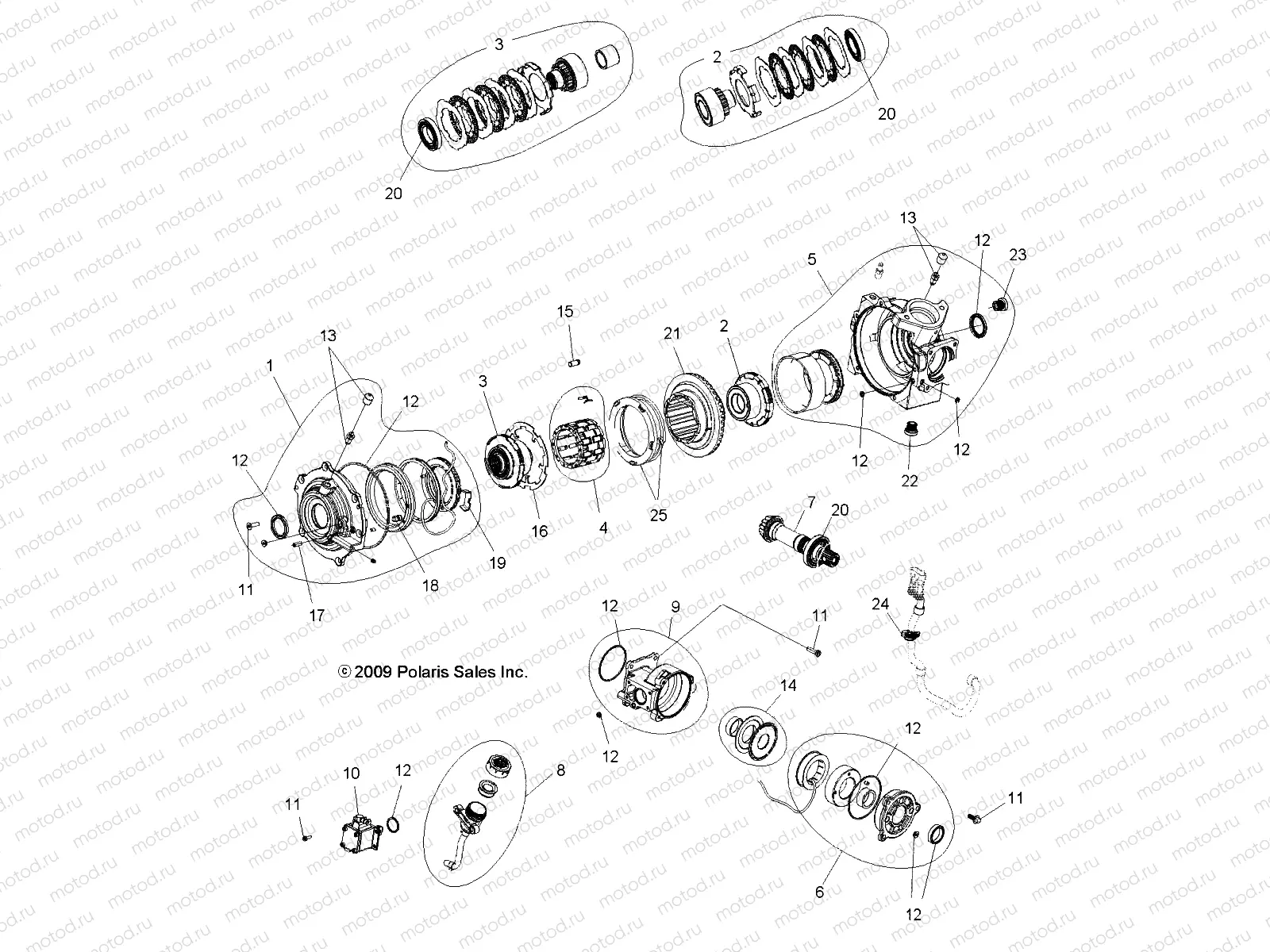 DRIVE TRAIN | DRIVE TRAIN, FRONT GEARCASE INTERNALS (Built 3/06/10 and After) - A10ZX85FL/FF (49ATVGEARCASEFWBD1332804)