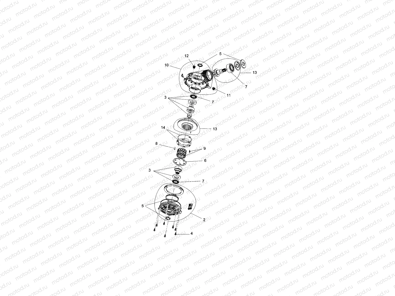 DRIVE TRAIN | DRIVE TRAIN, FRONT GEARCASE INTERNALS (IF BUILT BEFORE 9/2/15) - Z16VCE87AB/AR/AE/AS (49RGRTRANS151000)