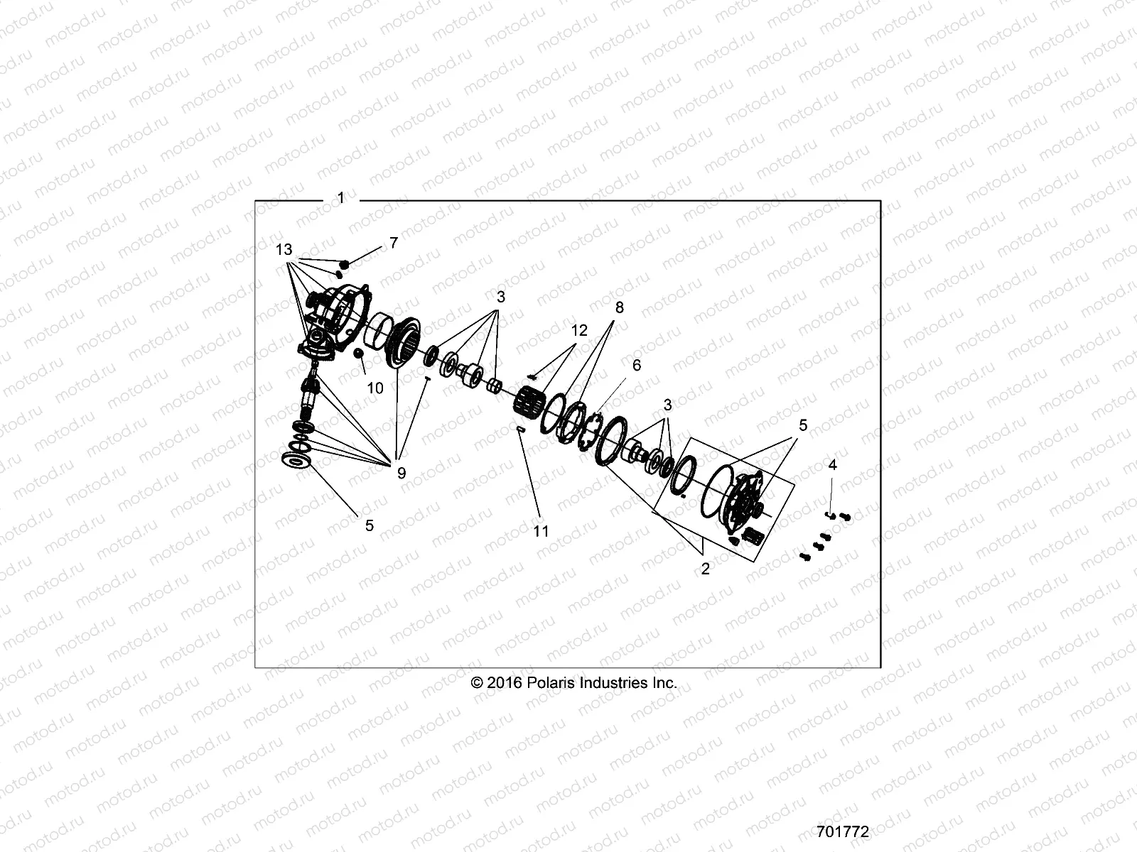 DRIVE TRAIN | DRIVE TRAIN, FRONT GEARCASE INTERNALS - R17RAA76NA (701772)