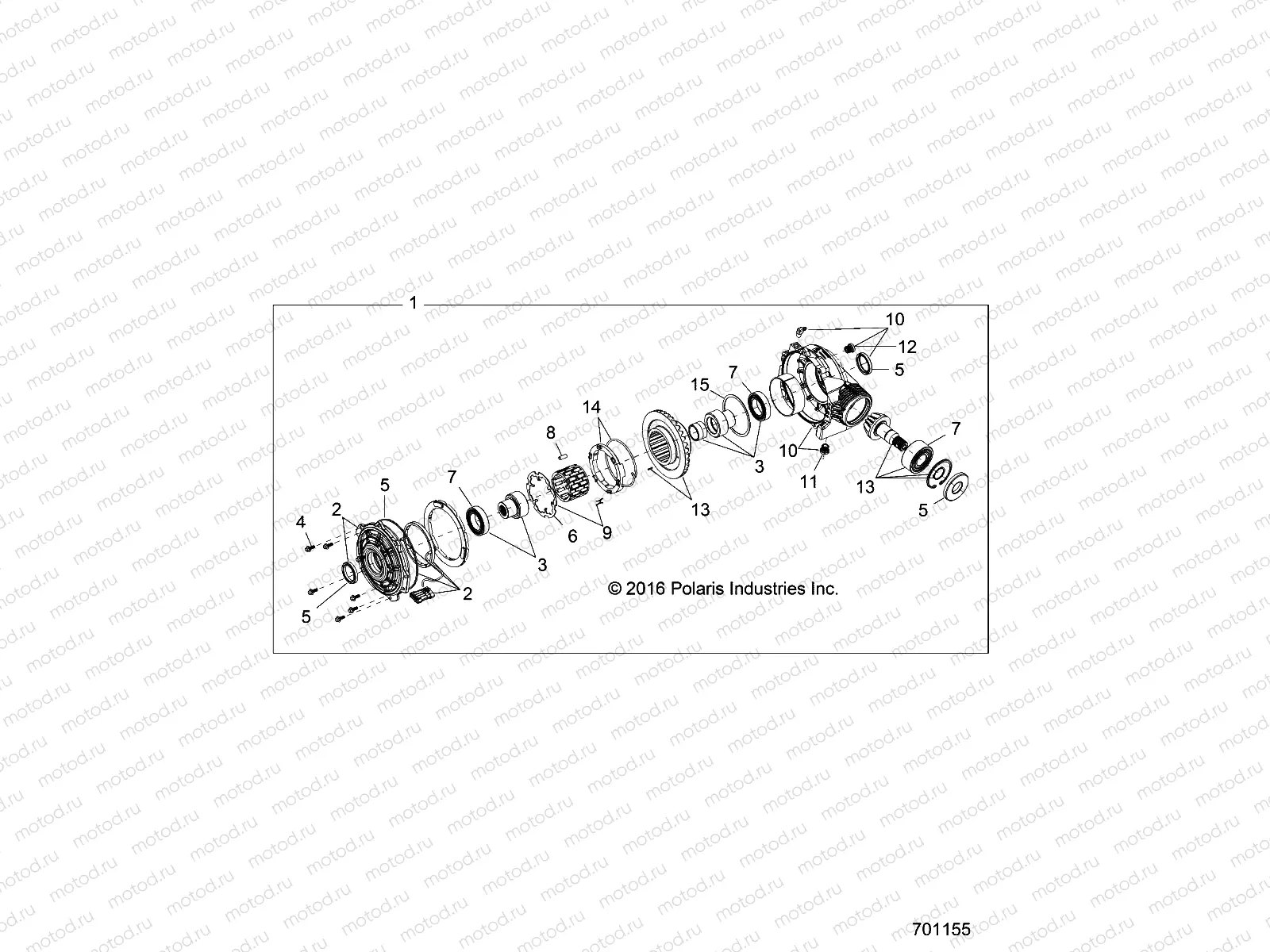 DRIVE TRAIN | DRIVE TRAIN, FRONT GEARCASE INTERNALS (TO 11/1/16) - Z17VCE87AB/AK/AM (701155)