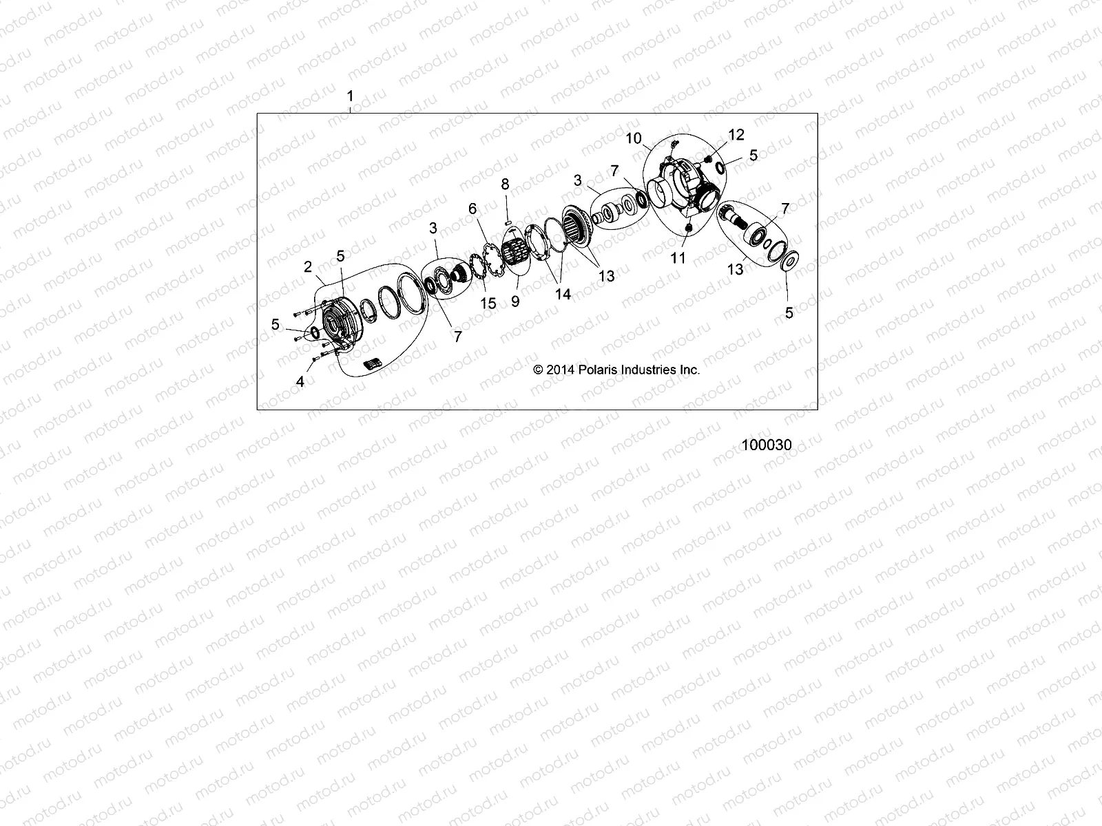 DRIVE TRAIN | DRIVE TRAIN, FRONT GEARCASE INTERNALS (TO 1/4/16) - A16DAH57A1