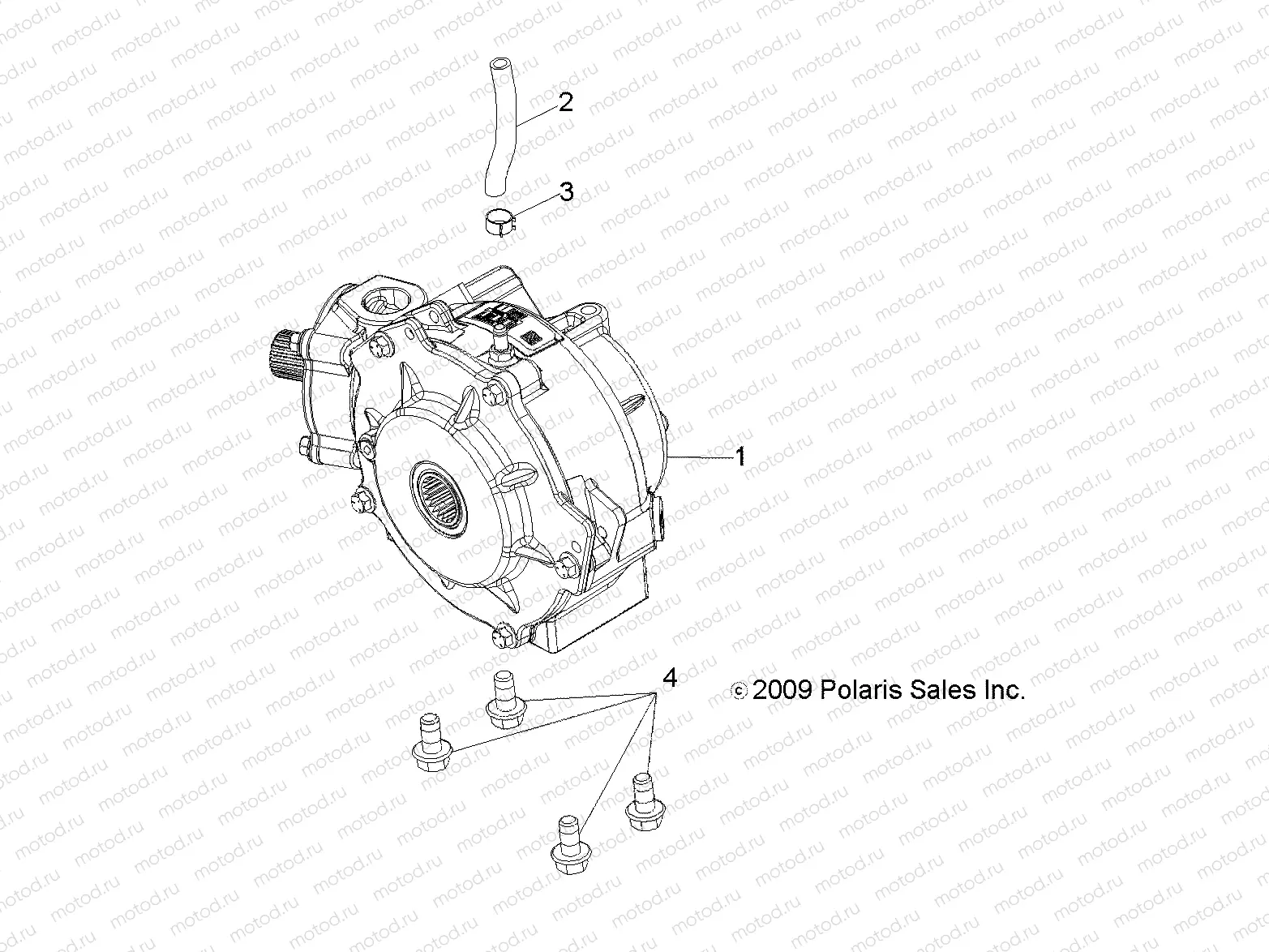 DRIVE TRAIN | DRIVE TRAIN, FRONT GEARCASE MOUNTING - A11NG50AA (49ATVGEARCASEMTG10SCRAM)
