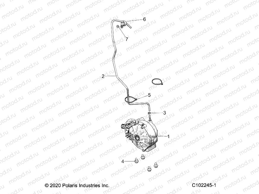 DRIVE TRAIN | DRIVE TRAIN, FRONT GEARCASE MOUNTING - A20S6E57A1/3A1 (C102245-1)