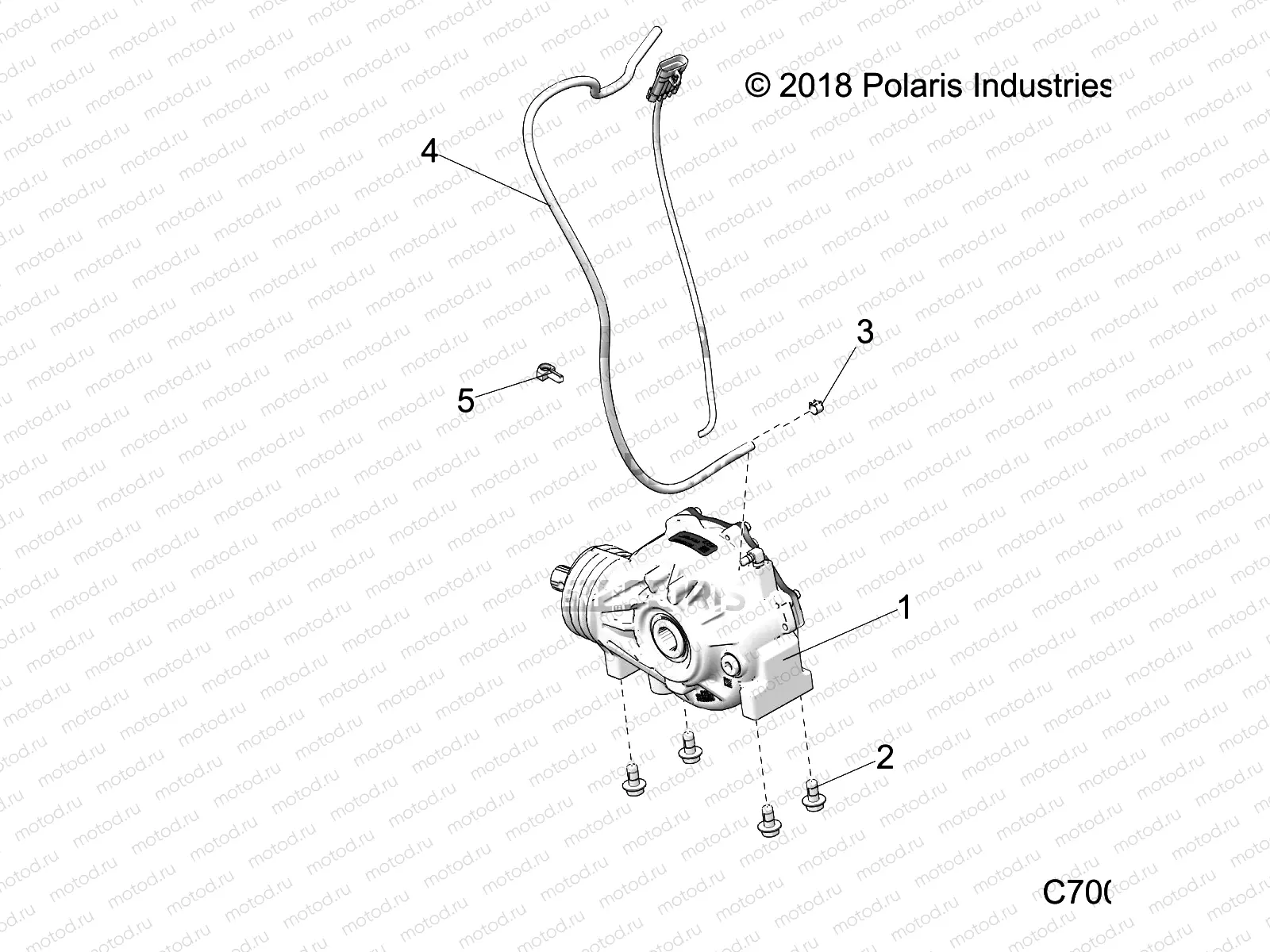DRIVE TRAIN | DRIVE TRAIN, FRONT GEARCASE MOUNTING - R19RHE99AD/BD/LD/KAK/BK (49RGRGEARCASEMTG14RZR1000)
