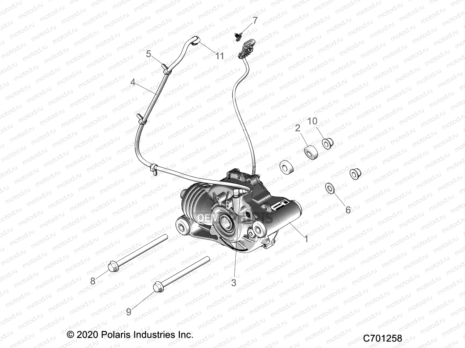 DRIVE TRAIN | DRIVE TRAIN, FRONT GEARCASE MOUNTING - R21RSJ99A9/B9 (C701258)