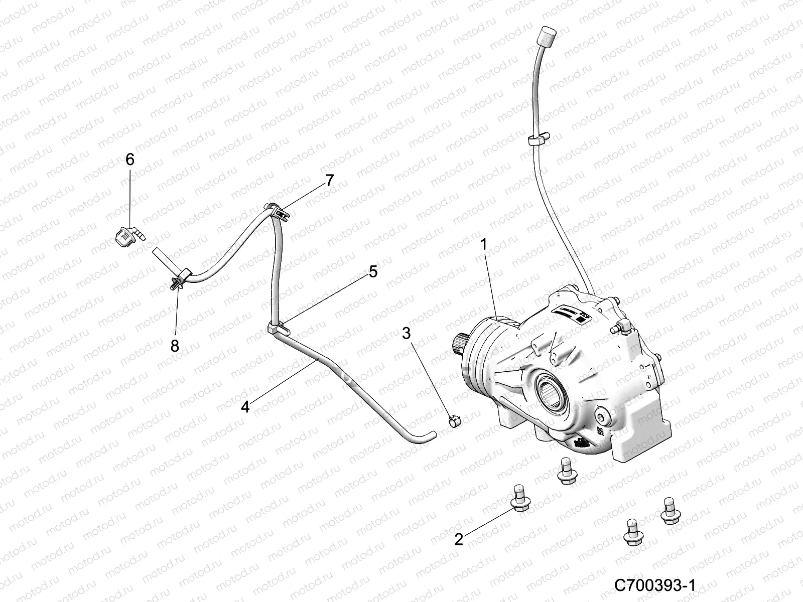 DRIVE TRAIN | DRIVE TRAIN, FRONT GEARCASE MOUNTING - Z20N4E92AL/AR/BL/BR (C700393-1)