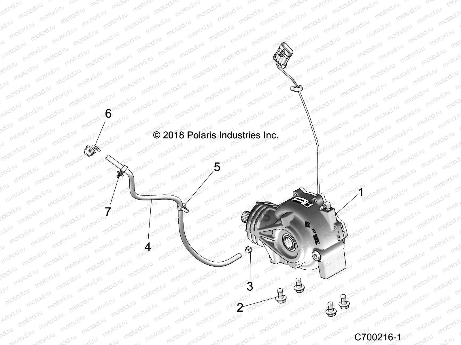 DRIVE TRAIN | DRIVE TRAIN, FRONT GEARCASE MOUNTING - Z22A5A87A2(C700216-1)