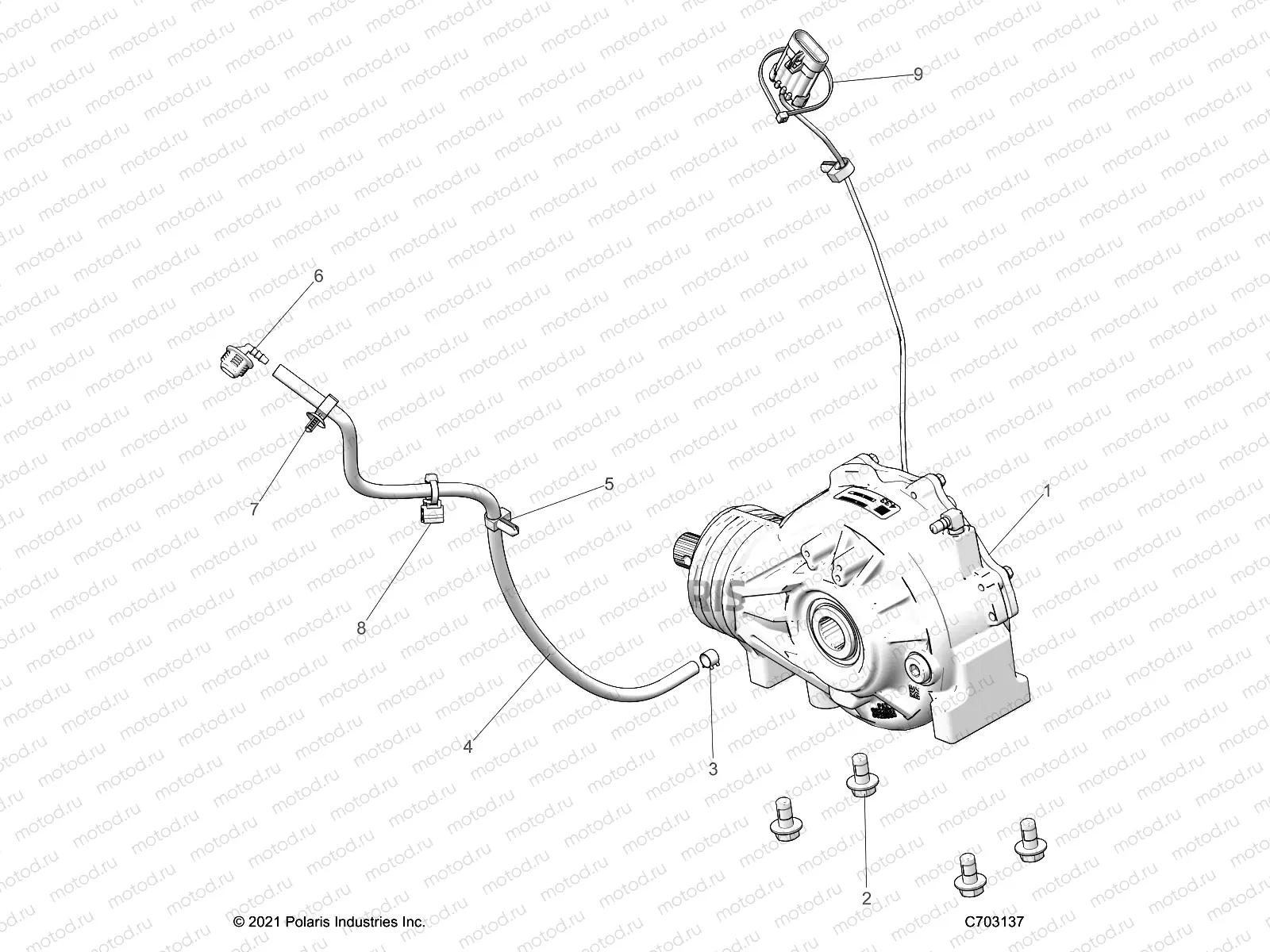 DRIVE TRAIN | DRIVE TRAIN, FRONT GEARCASE MOUNTING - Z23NAE99FR/SCR/FR (C703137)