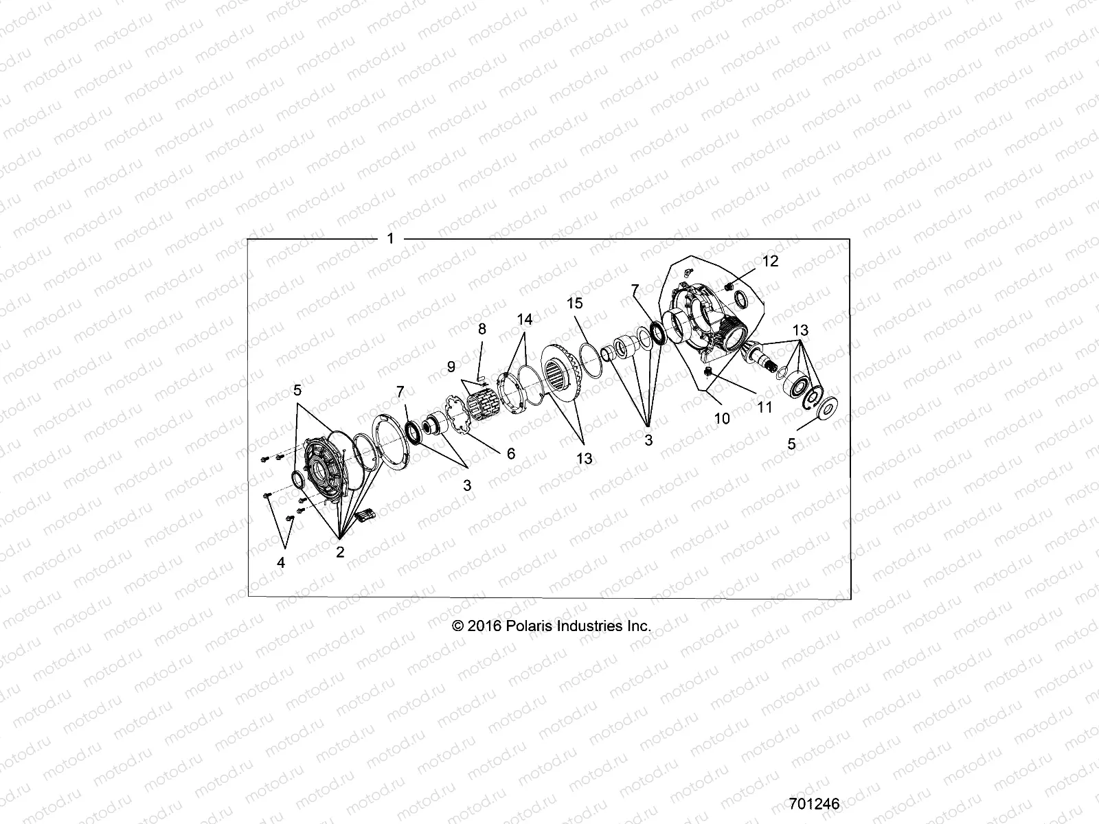 DRIVE TRAIN | DRIVE TRAIN, FRONT GEARCASE - R19RHE99AD/BD/LD/KAK/BK (701246)