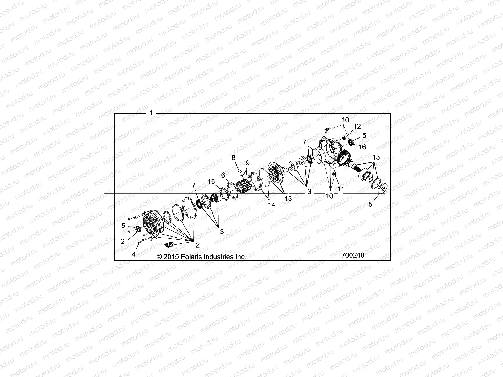 DRIVE TRAIN | DRIVE TRAIN, FRONT GEARCASE - R19RRED4F1/N1/J1/SD4C1 (700240)