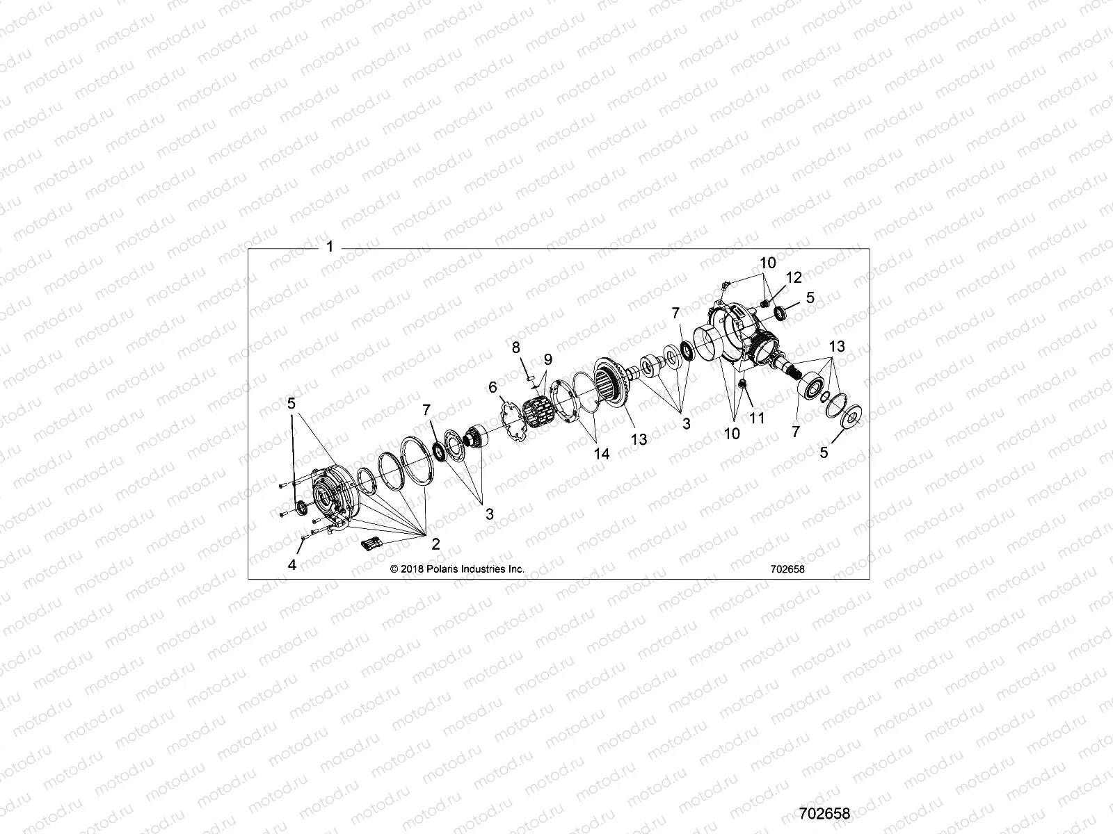 DRIVE TRAIN | DRIVE TRAIN, FRONT GEARCASE - R19RSW99AS/A9/AD/BS/B9/BD (702658)