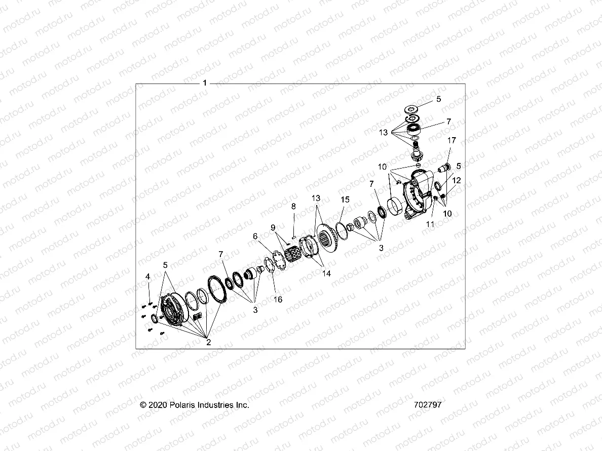 DRIVE TRAIN | DRIVE TRAIN, FRONT GEARCASE - R22RSH99AG/BG (702797)