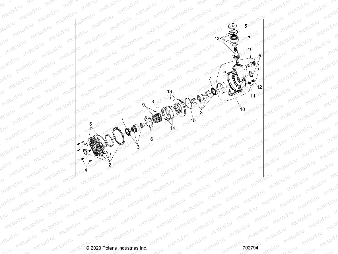 DRIVE TRAIN | DRIVE TRAIN, FRONT GEARCASE - R23RSY99A9/AJ/AK/AX/B9/BJ/BK/BX (702794)