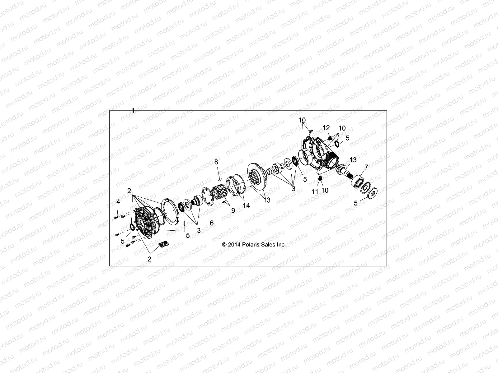 DRIVE TRAIN | DRIVE TRAIN, FRONT GEARCASE (TO 11/1/16) - Z17VBE99AR/AL/AE (49RGRTRANS151000XP)