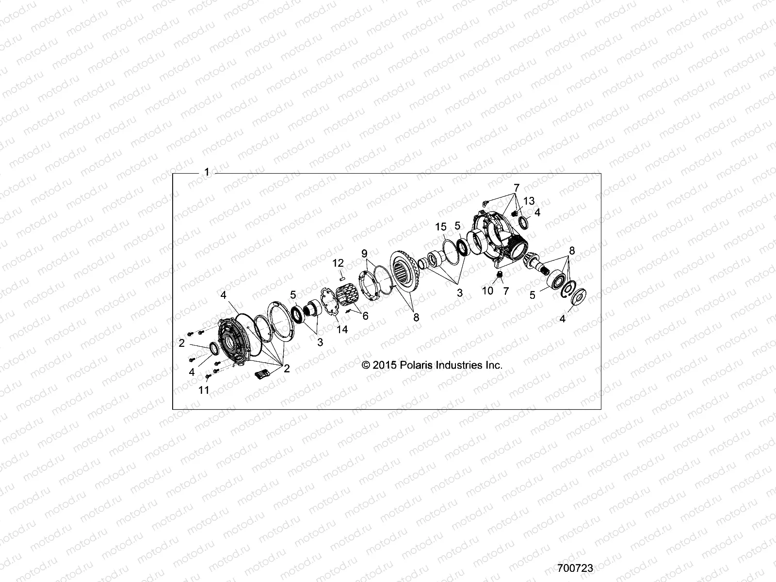 DRIVE TRAIN | DRIVE TRAIN, FRONT GEARCASE - Z17VDE92AK/AM/LK/AB (700723)