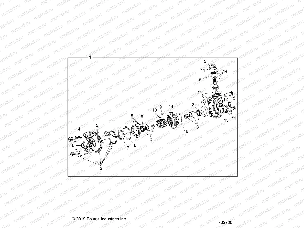 DRIVE TRAIN | DRIVE TRAIN, FRONT GEARCASE - Z23G4E92AL/BL (702700)