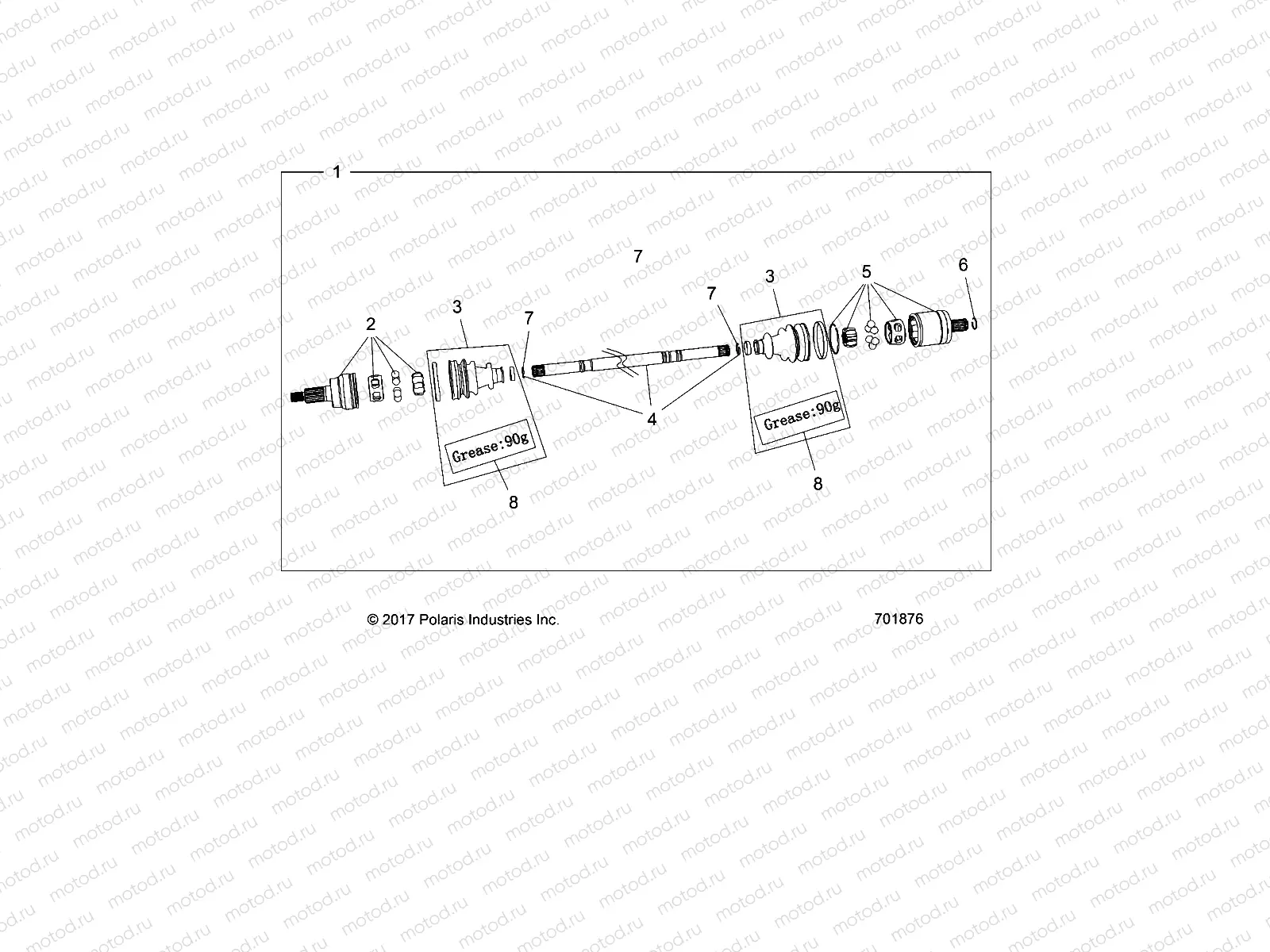 DRIVE TRAIN | DRIVE TRAIN, FRONT HALF SHAFT - G21GAJ99AC/AW/BC/BW (701876)