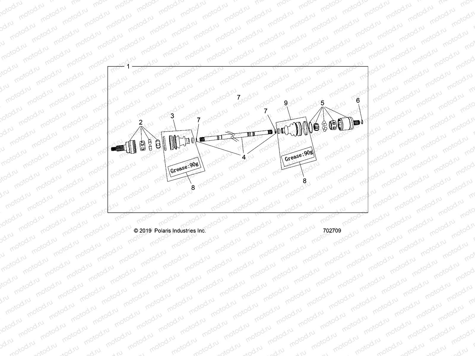 DRIVE TRAIN | DRIVE TRAIN, FRONT HALF SHAFT - G23GXP99A/99B (702709)