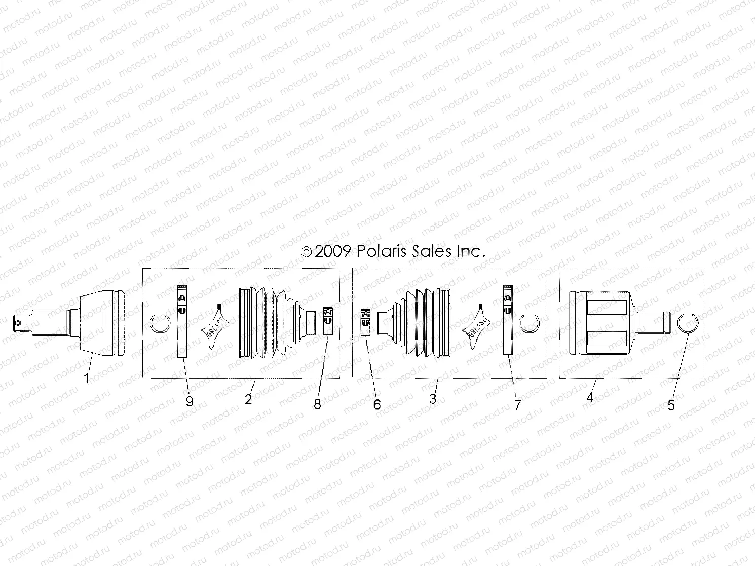 DRIVE TRAIN | DRIVE TRAIN, FRONT HALF SHAFT - R09HH68/HY68 ALL OPTIONS (49RGRSHAFTDRV097004X4)
