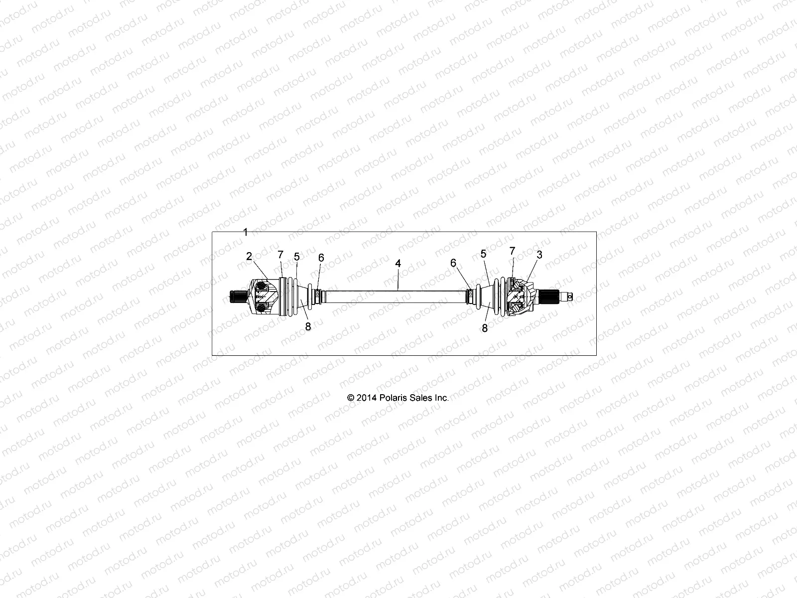 DRIVE TRAIN | DRIVE TRAIN, FRONT HALF SHAFT - R17RHE99AU (49RGRSHAFTDRV15RZR900)
